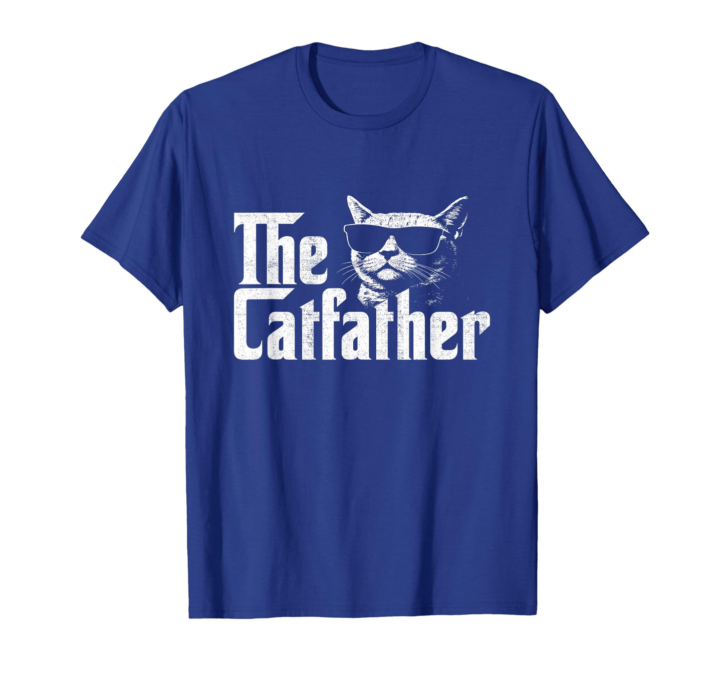 Mens The Catfather Funny Cat Dad Fathers Day Vintage Father's Day T-Shirt