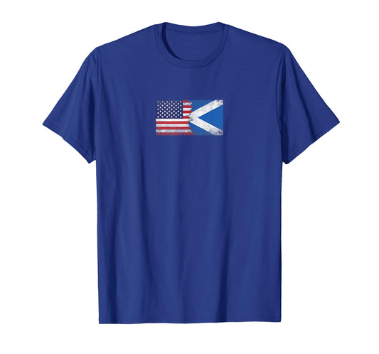 USA & Scotland Flags - United States of America Scot T-Shirt