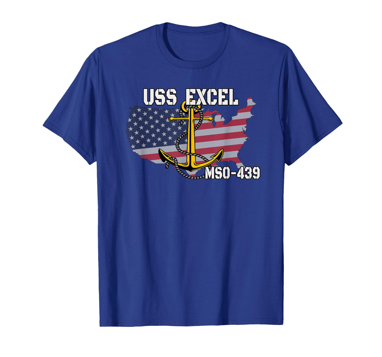 USS Excel MSO-439 Minesweeper Warship Veterans Day Father T-Shirt