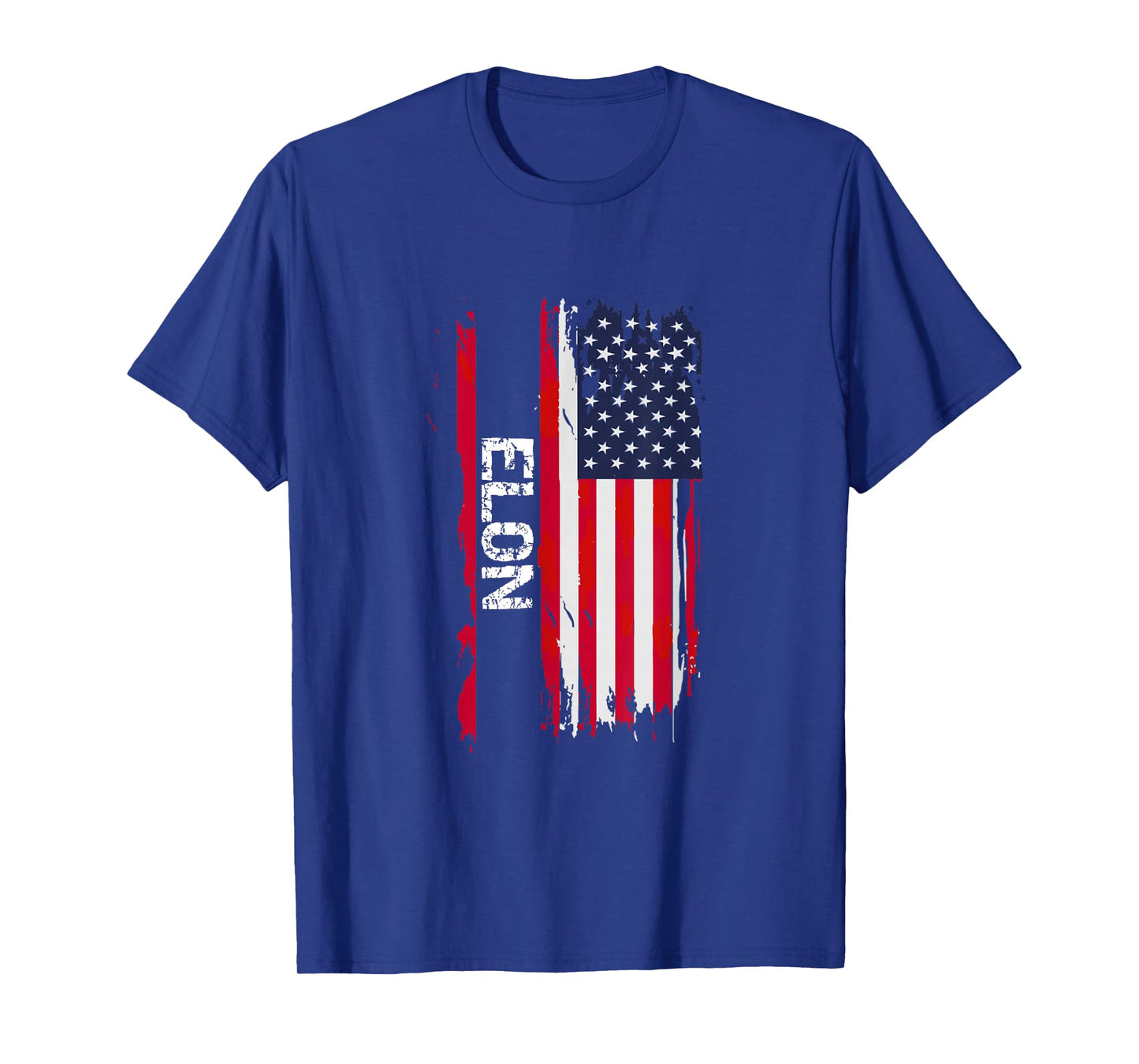 Elon USA Flag T-Shirt - Unisex-Adults - Black - Short Sleeve - Small