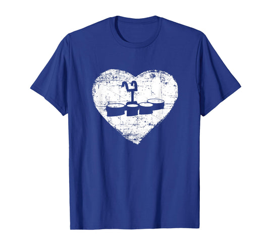 Marching Band Shirt | Love tenor drum quintet Heart t-shirt T-Shirt