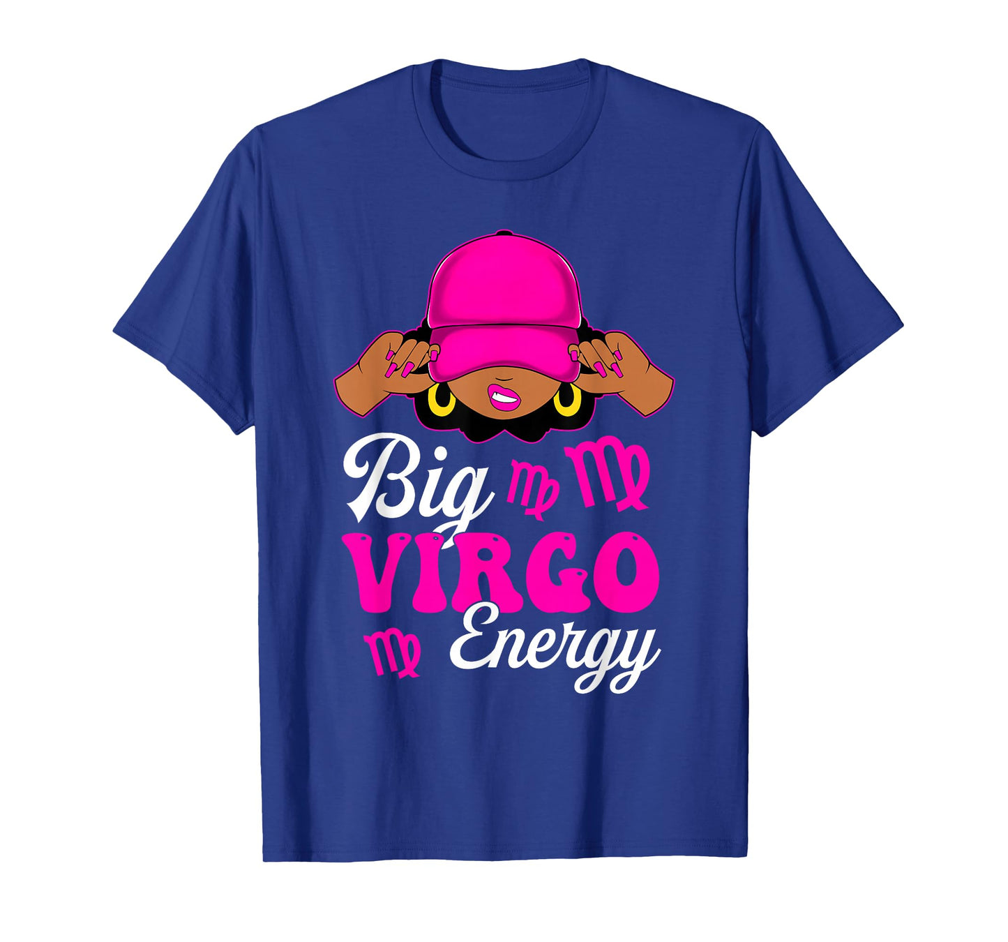 Big Virgo Energy Sassy Black Woman Zodiac Sign T-Shirt