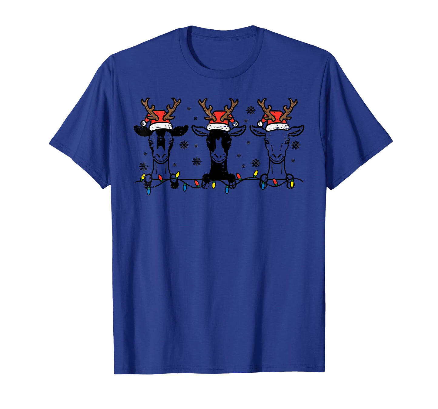 Christmas Goats Santa Xmas Farm Animal Farmer Men Women Kids T-Shirt