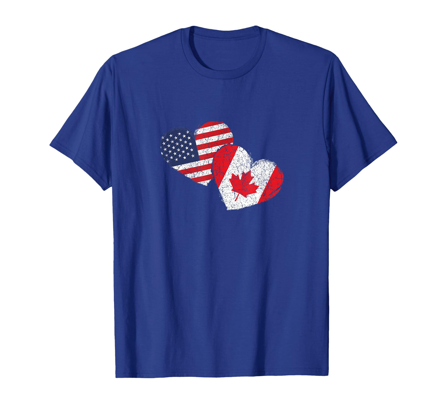 USA Canada Heart Country Flag American Canadian T-Shirt