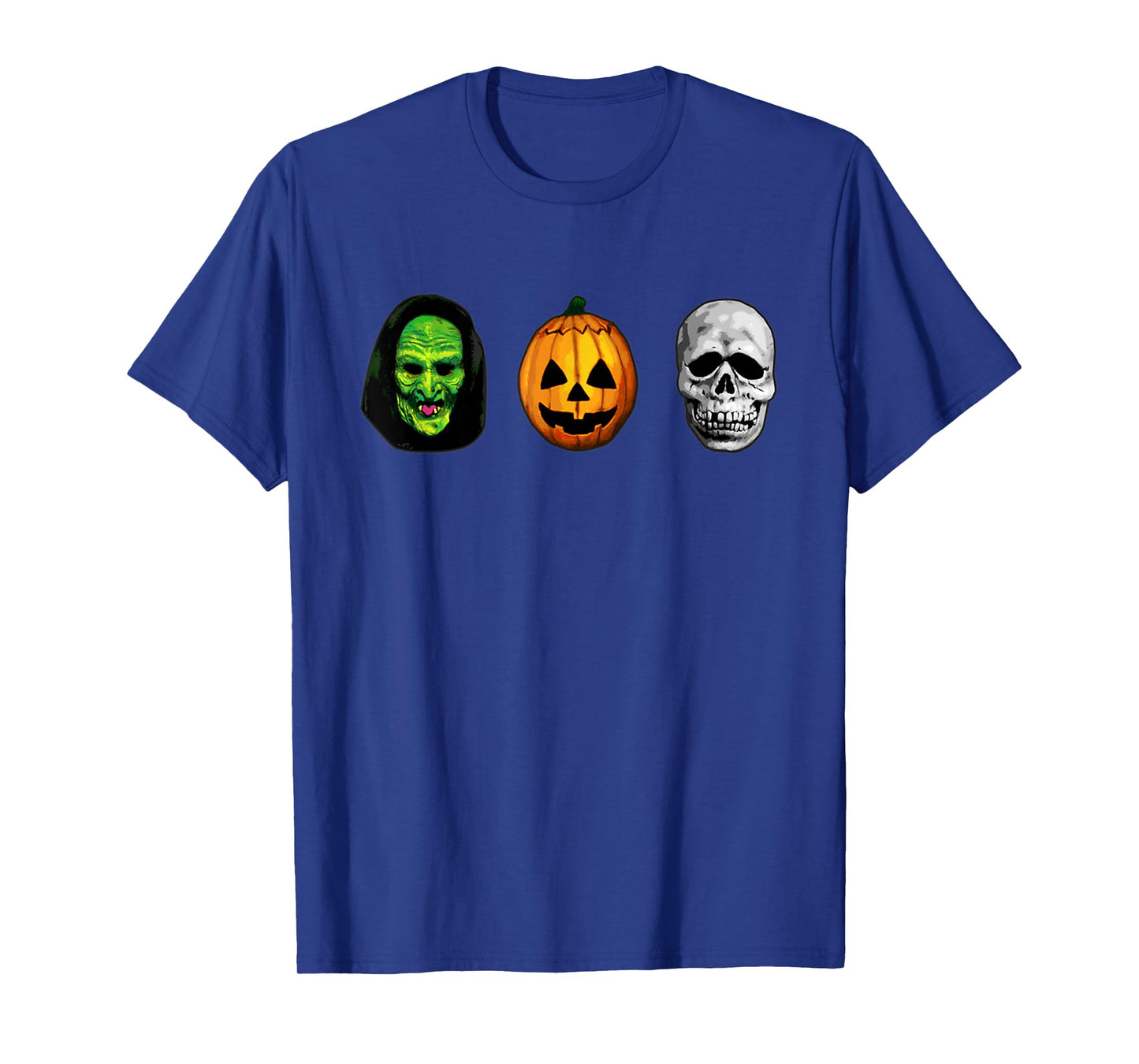 Halloween 3 masks witch pumpkin and skull Funny Gifts T-Shirt