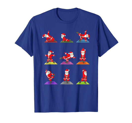Christmas Yoga Santa Claus Xmas Gift T-Shirt