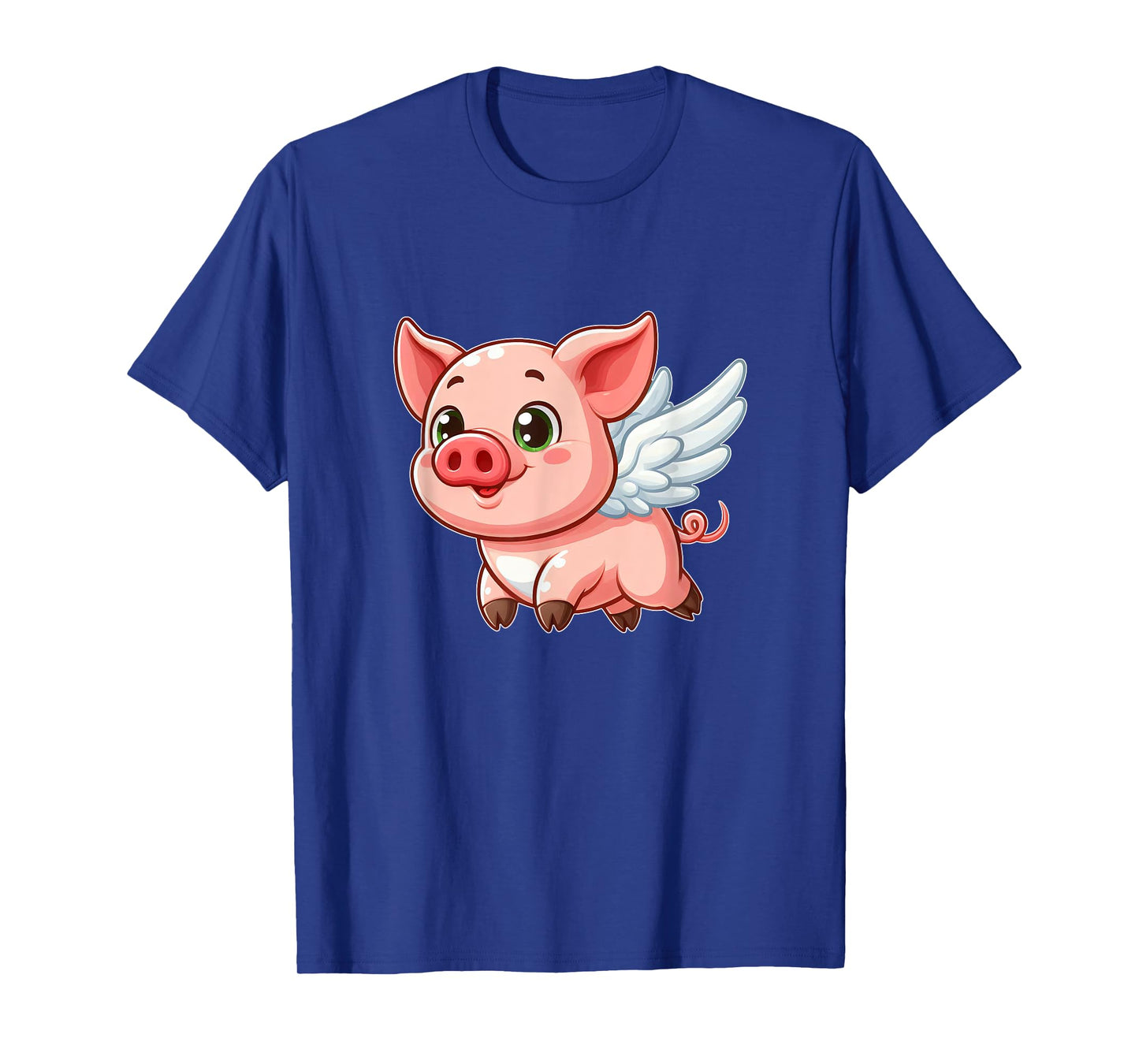 Cute Cartoon Pig Angel with Wings Halo Farmer T-Shirt