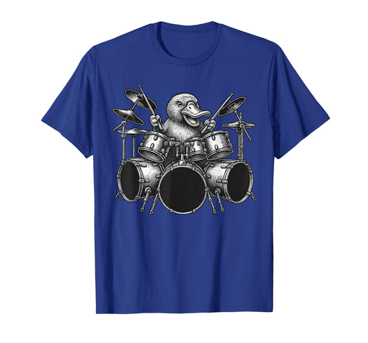 Platypus Playing Drums Drummer Animal Lover T-Shirt
