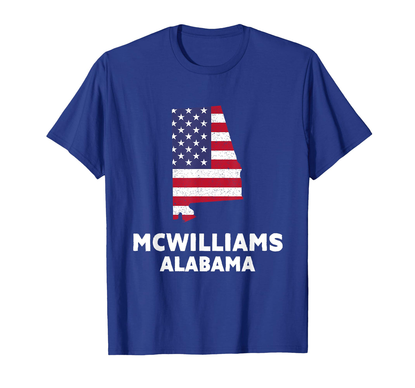 Distressed Patriotic USA Flag McWilliams, Alabama T-Shirt