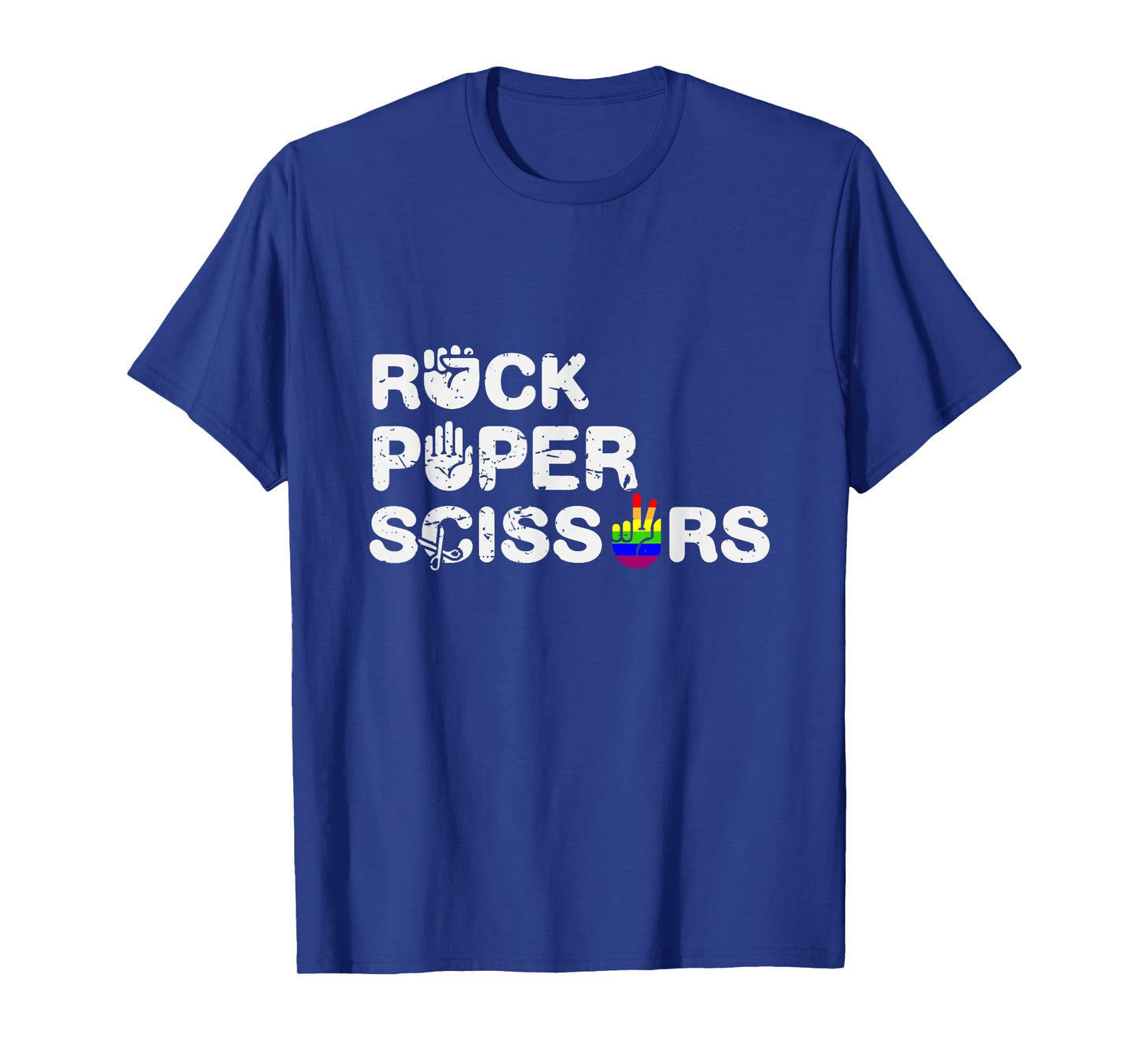 Cool Rock Paper Scissors Lesbian LGBTQ Pride T-Shirt