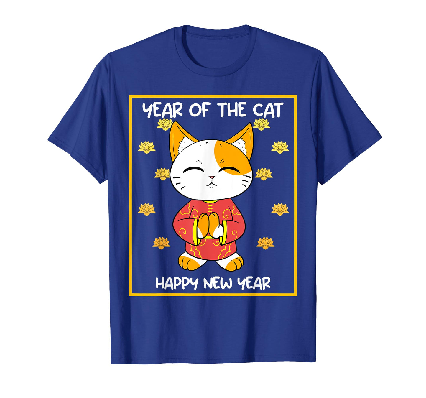 Chinese Vietnamese New Year 12 Zodiacs Calligraphy Cat T-Shirt