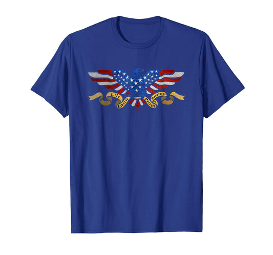 USA Eagle Life Liberty and the Pursuit of Happiness Shirt