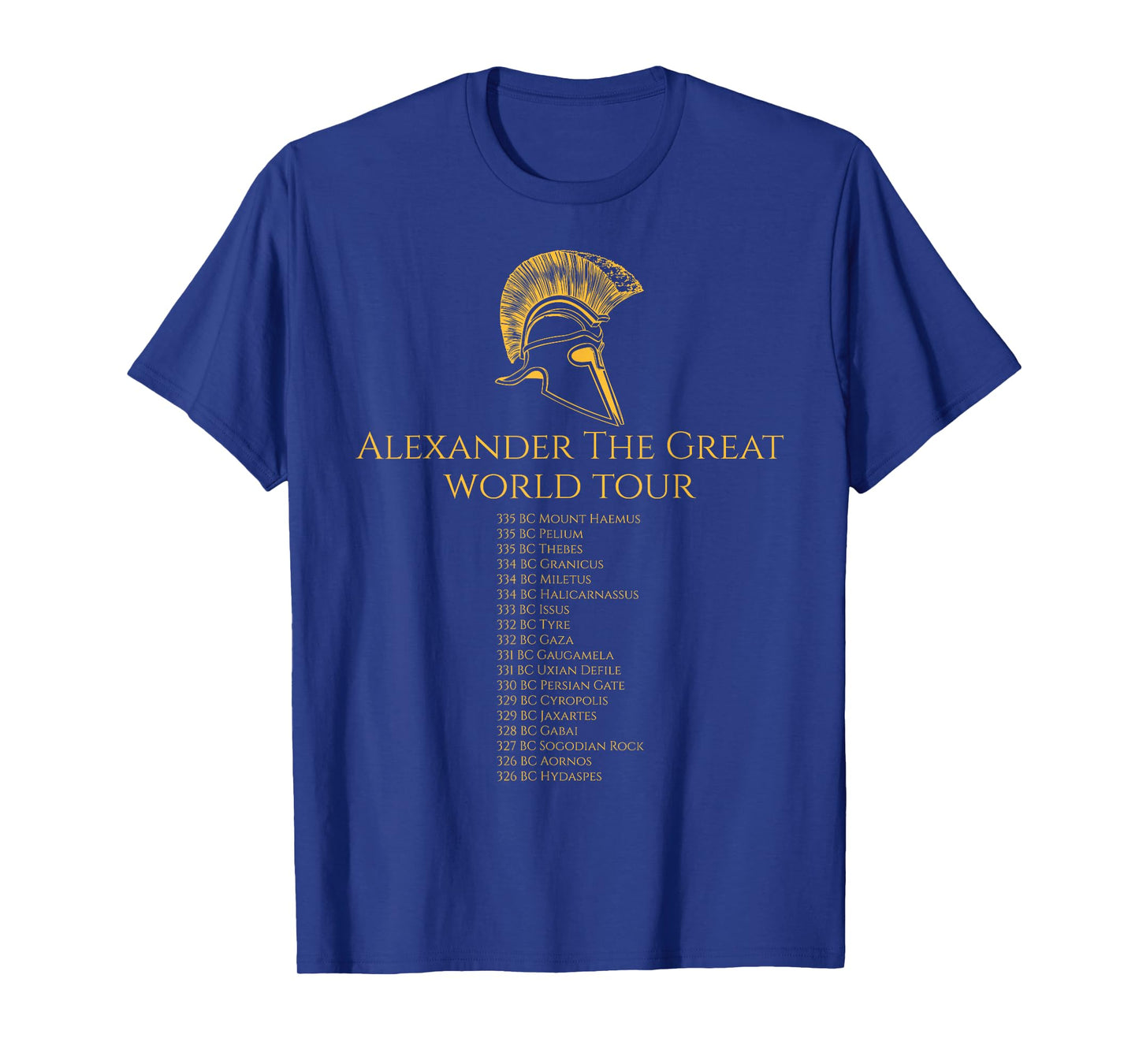 Ancient Greek History - Alexander The Great World Tour T-Shirt Small