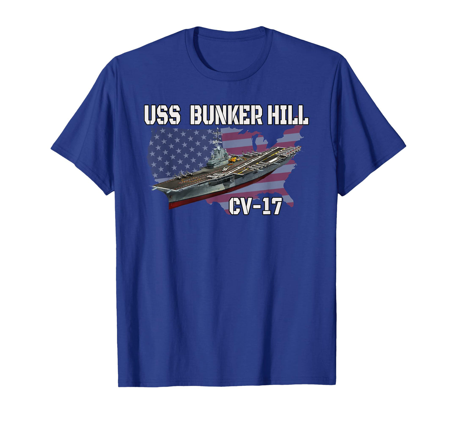 USS Bunker Hill CV-17 Aircraft Carrier Veterans Day Grandpa T-Shirt
