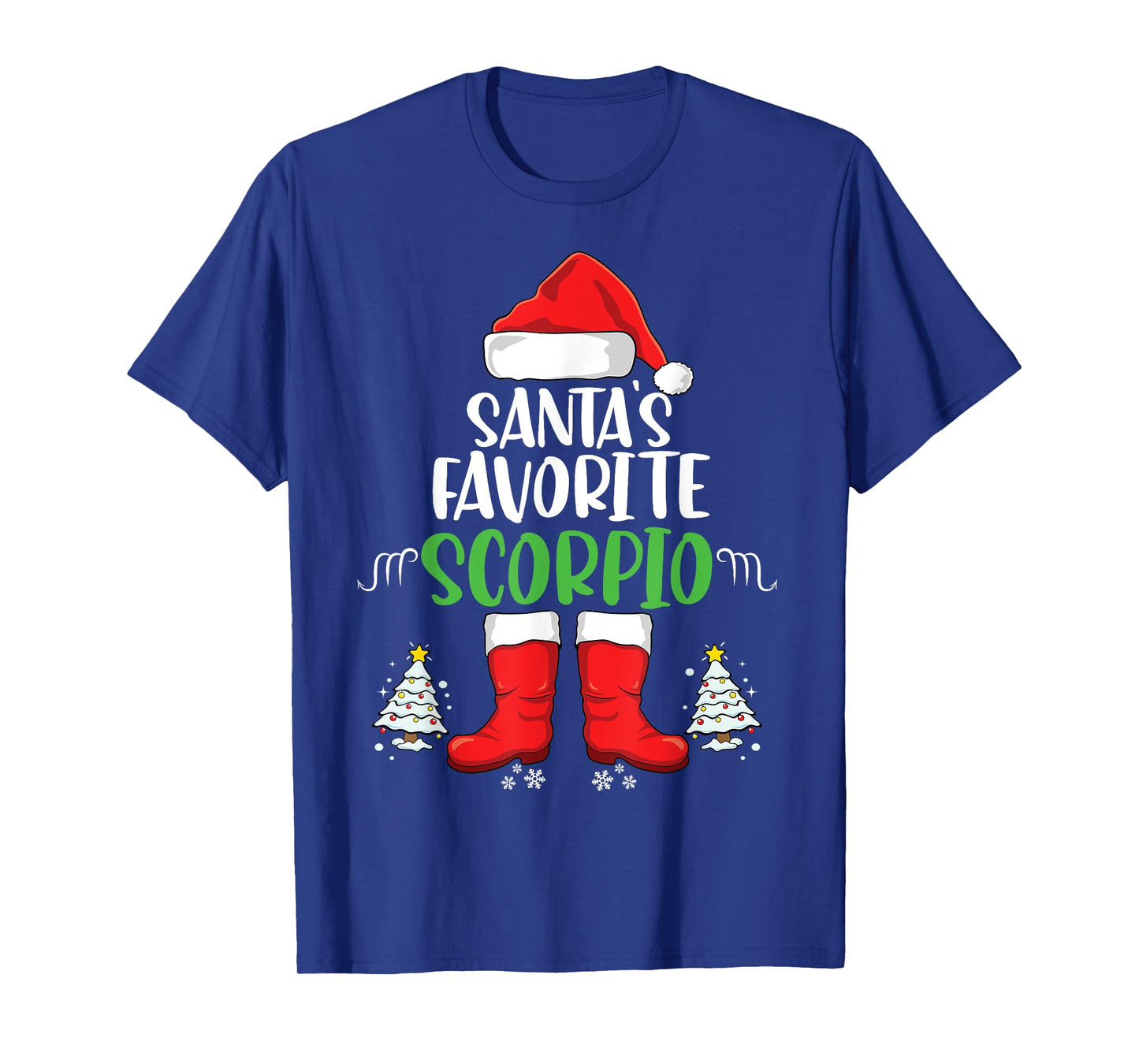 Santa's Favorite Scorpio Family Matching Christmas Zodiac T-Shirt