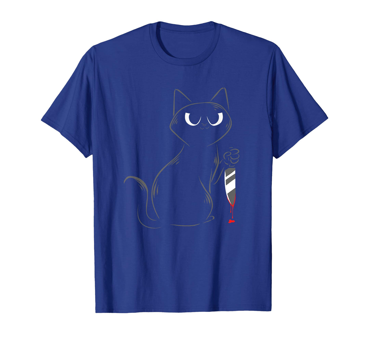 Stabby Cat Creepy Murderous Kitten Lovers Keepers Owners T-Shirt