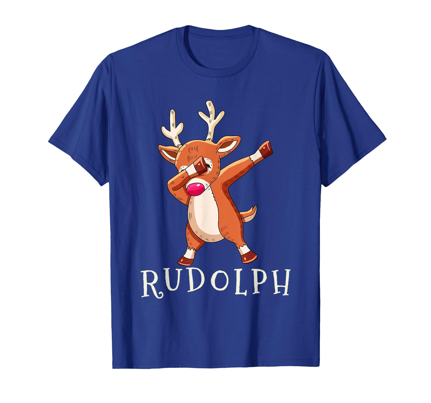 RUDOLPH Santas Reindeers Family Matching Outfit Christmas T-Shirt