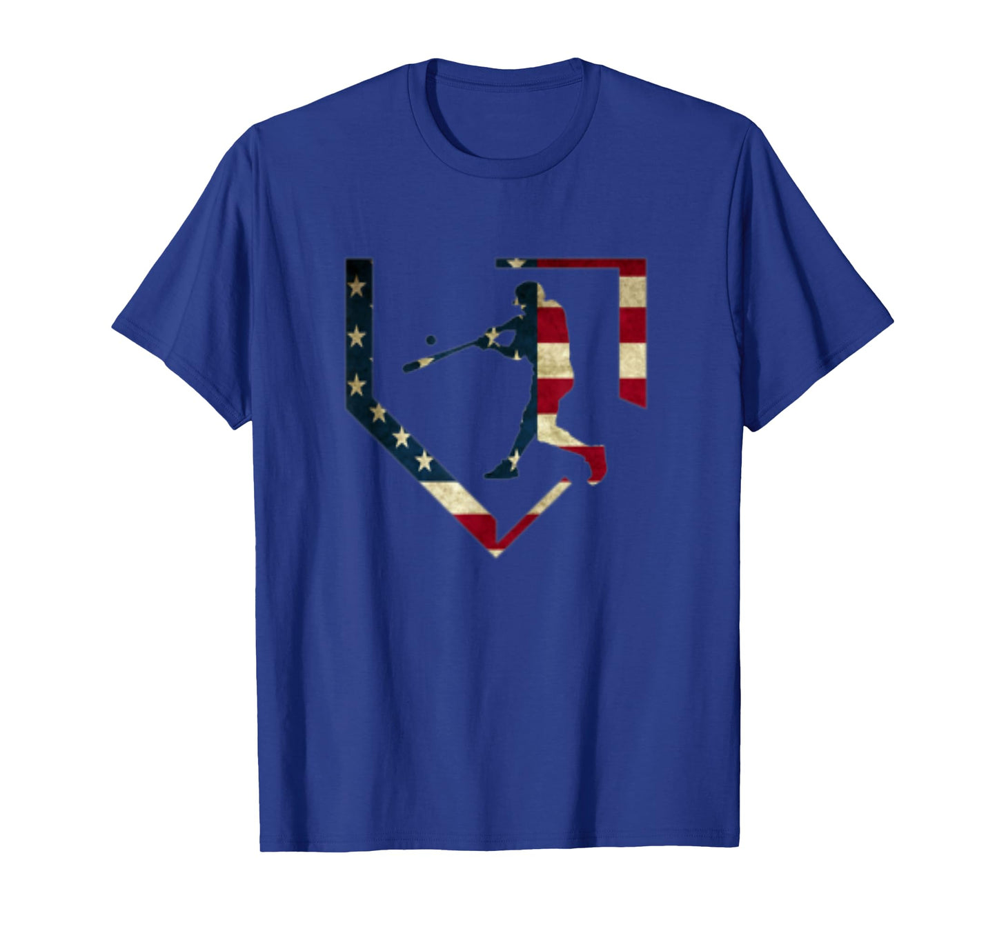 High School Baseball Season College Ball Player USA Flag T-Shirt