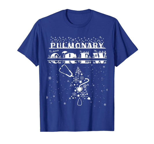 Christmas Pulmonary Nurse Shirt Lung Crew Stethoscope Tree T-Shirt