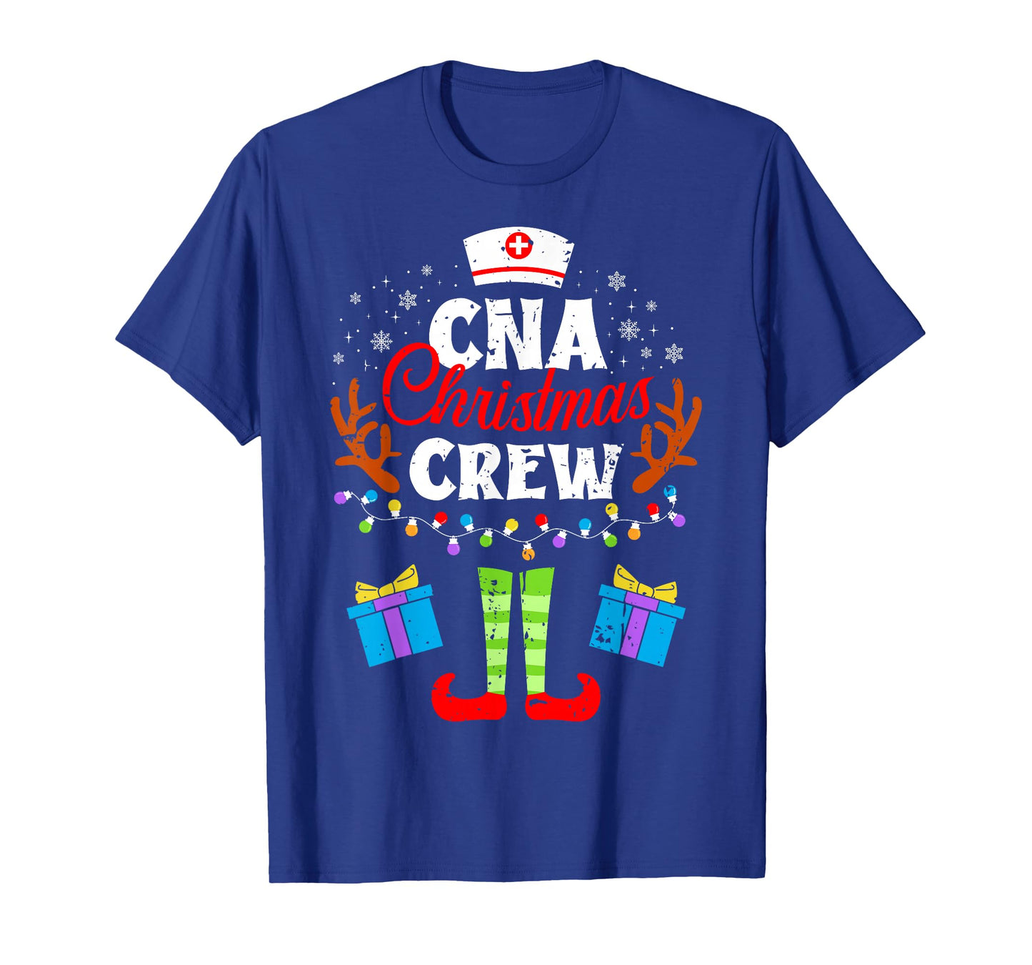 CNA Christmas Nurse Crew Nursing Women Men Pajama Xmas T-Shirt