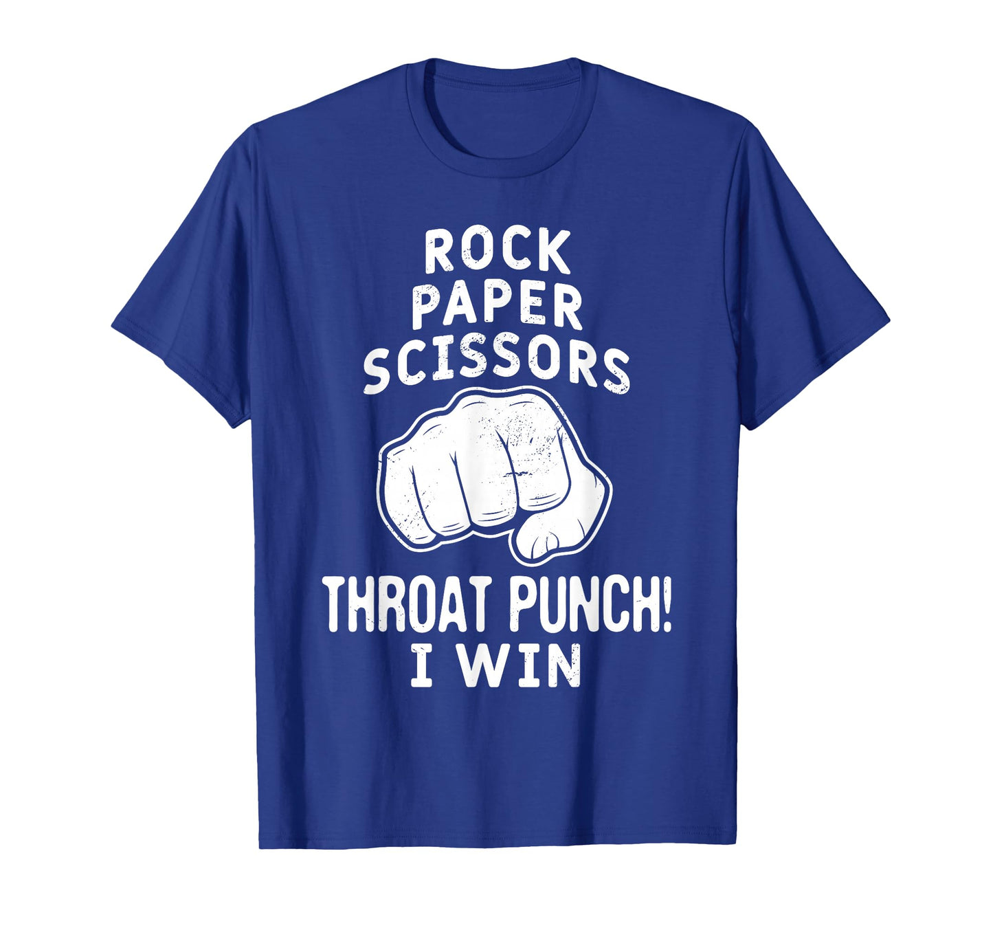 Funny Rock Paper Scissors Throat Punch I Win T-Shirt