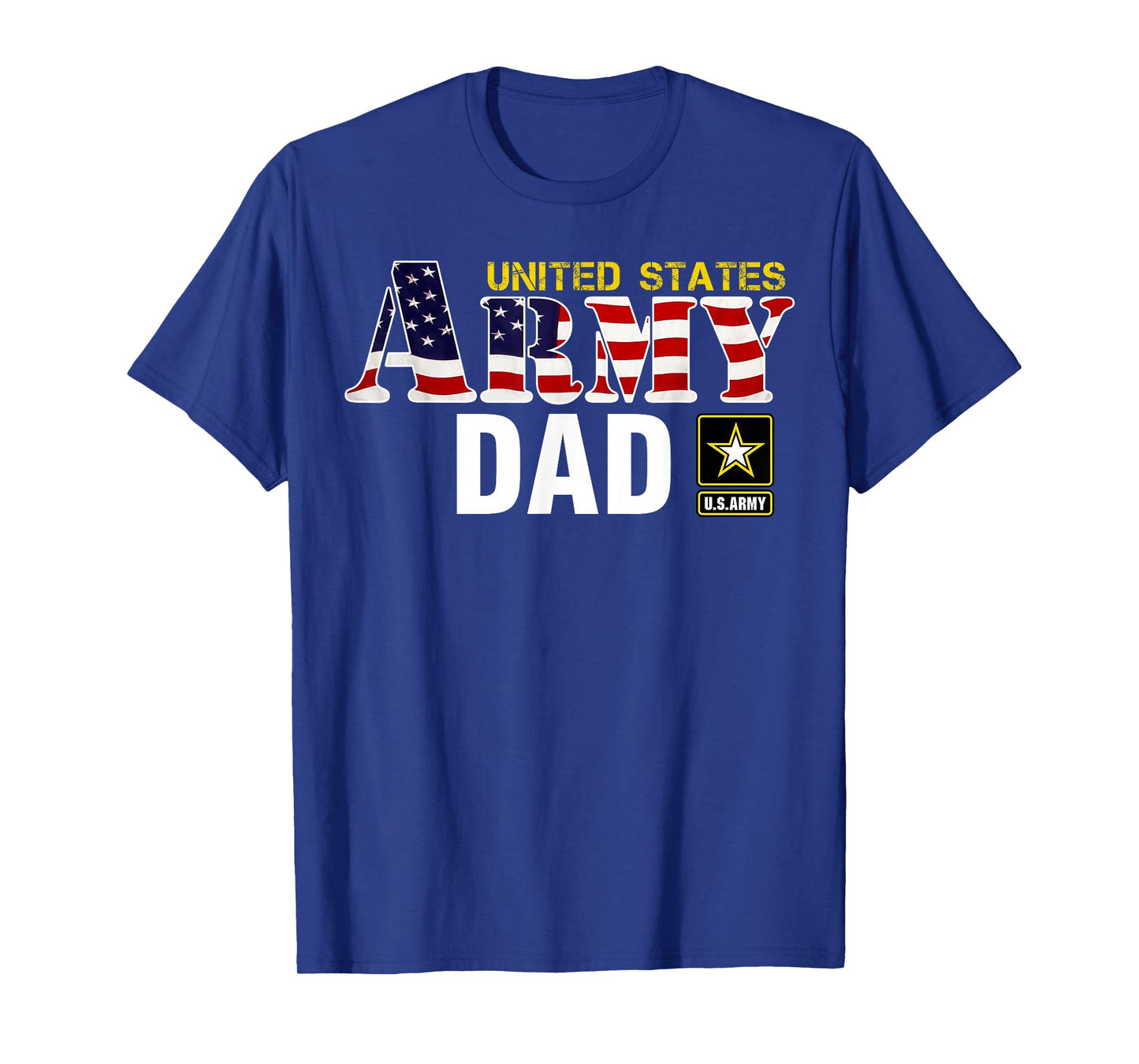 United States Army Dad With American Flag Gift Veteran T-Shirt