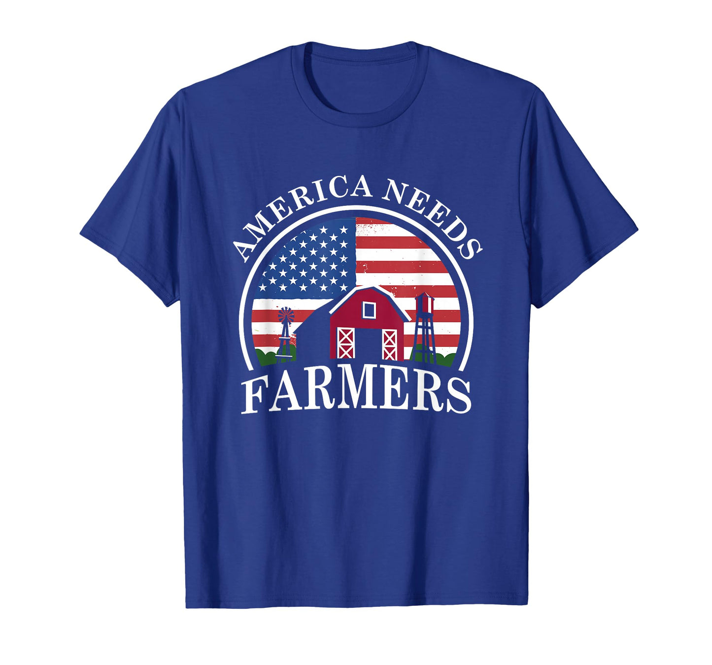America Needs Farmers | American US Flag | Tractor T-Shirt