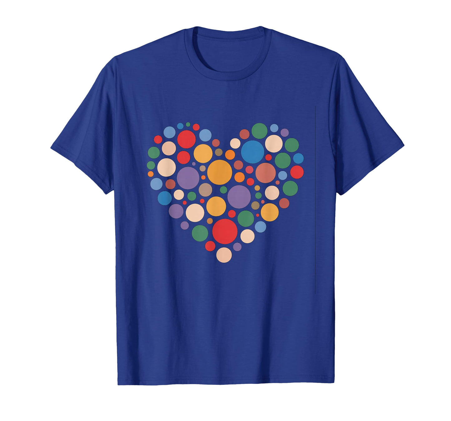 Colorful Rainbow Polka Dot Heart T-Shirt