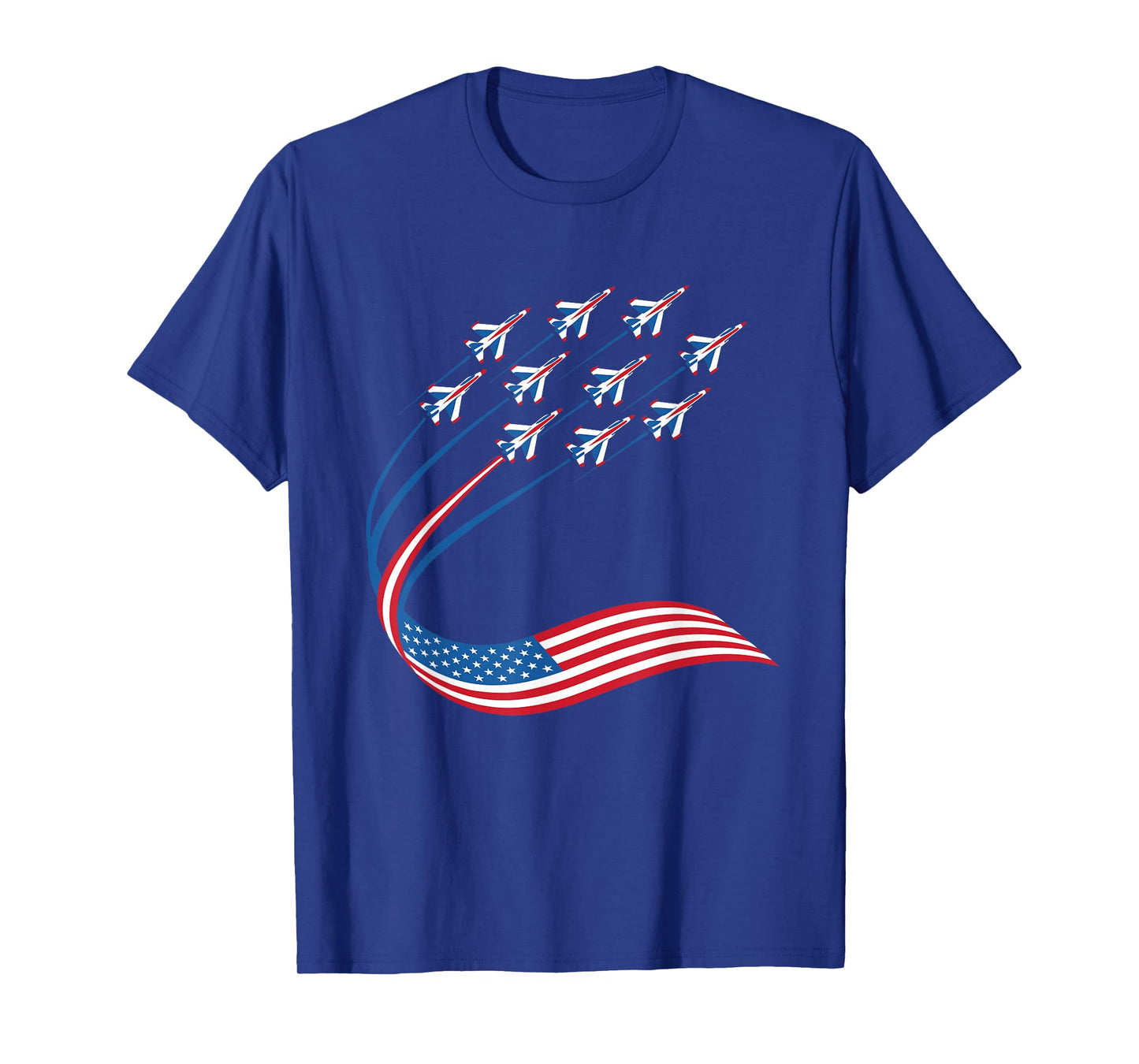 American Patriotic Fighter Jets USA Flag 4th of July T-Shirt