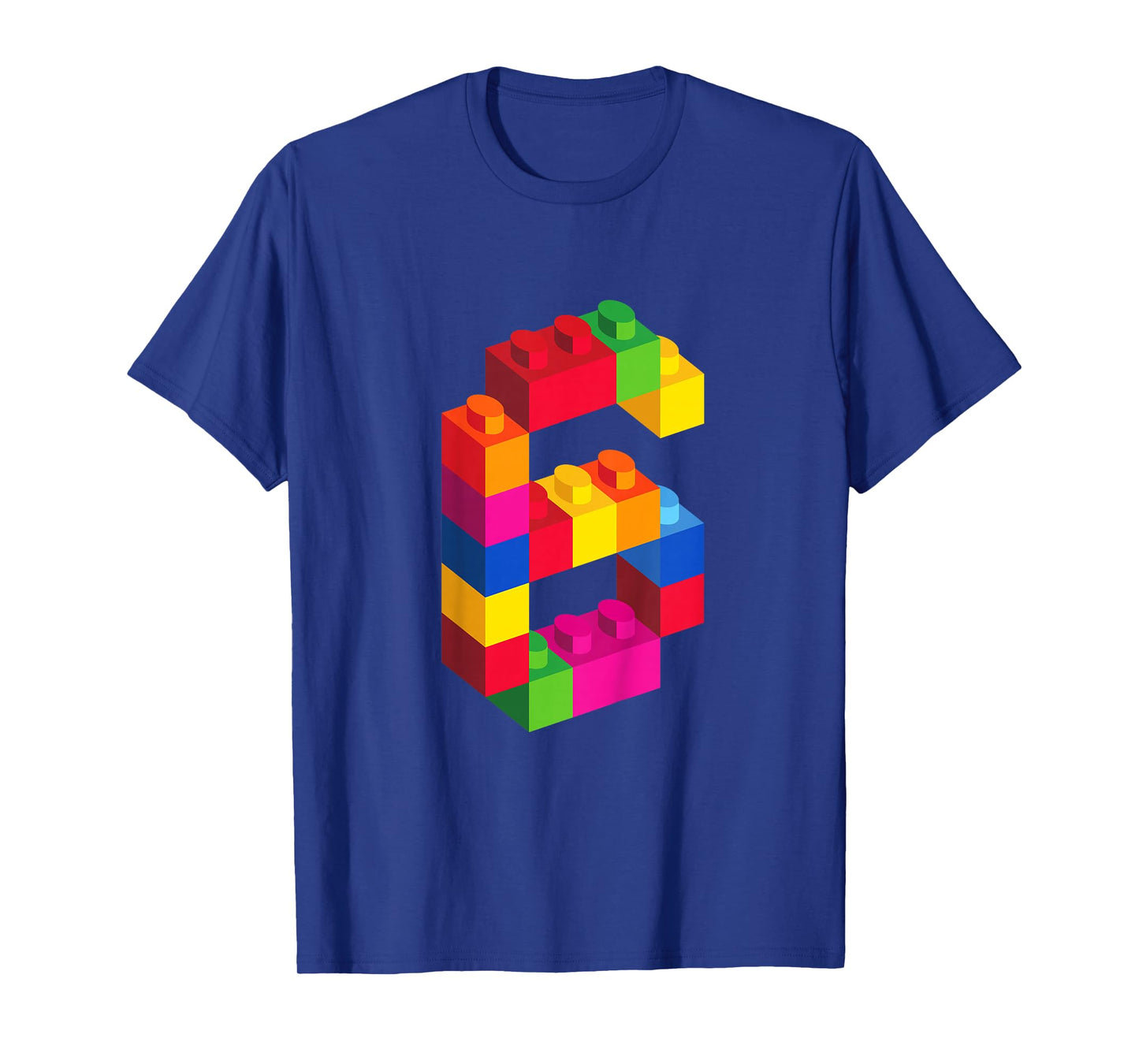 6 Year Old Building Blocks Birthday Bricks 6th Gift T-Shirt