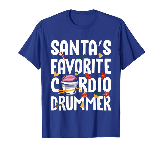 Santas Favorite Cardio Drummer Xmas Christmas T-Shirt