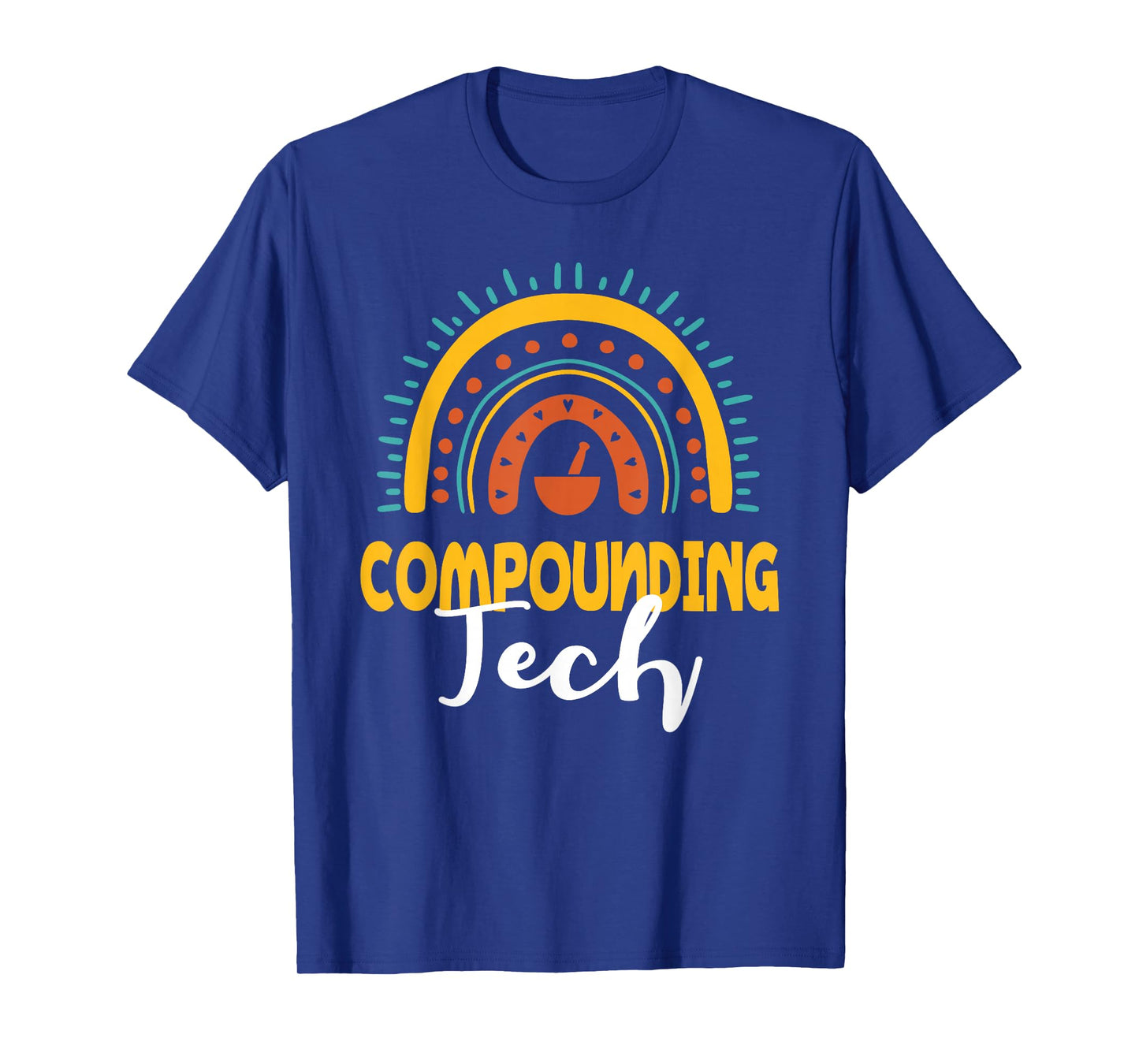 Compounding Tech Boho Rainbow Apparel Pharmacy Assistant T-Shirt