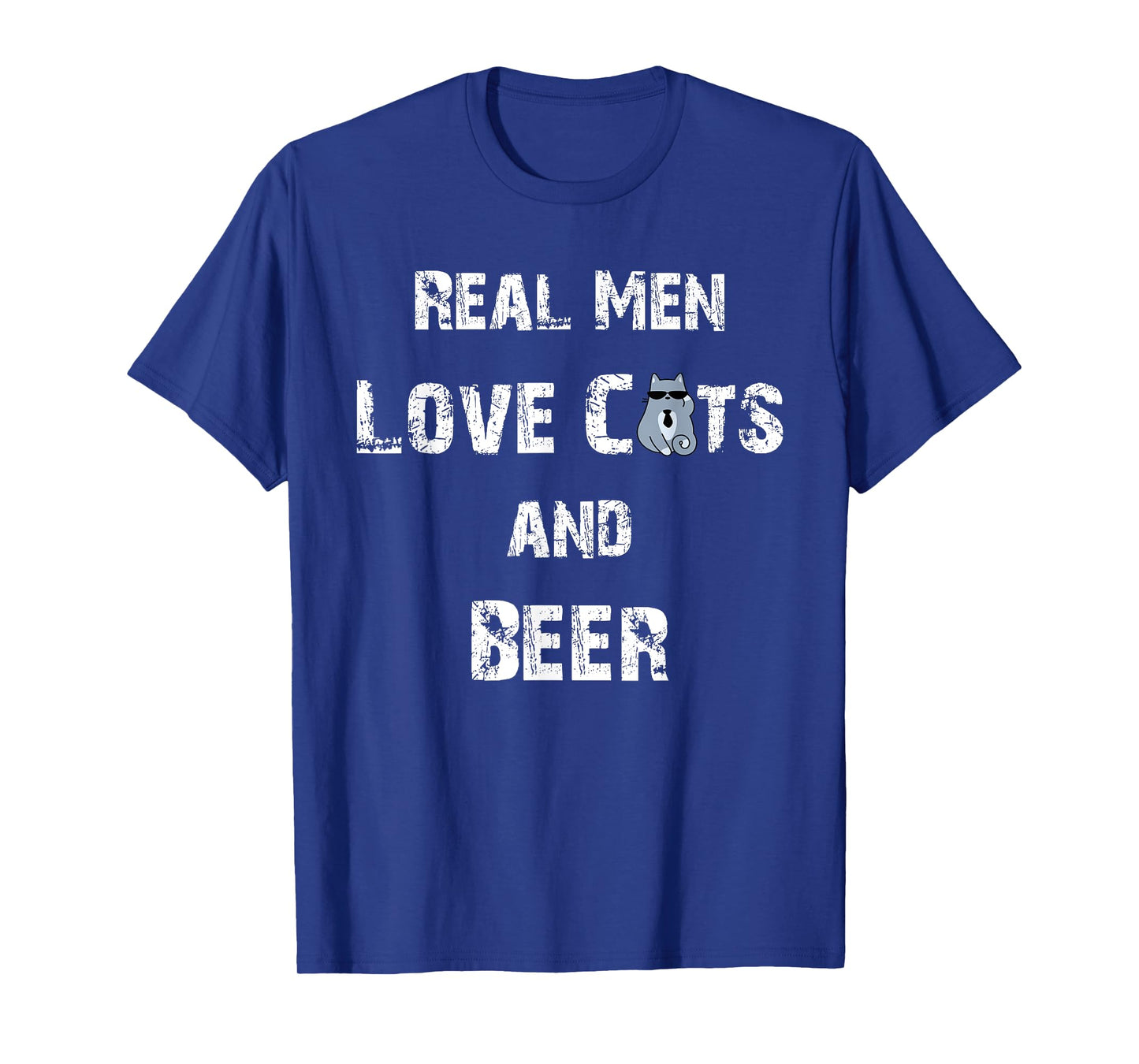 Funny Cat Shirt: Real Men Love Cats And Beer T-Shirt Gift