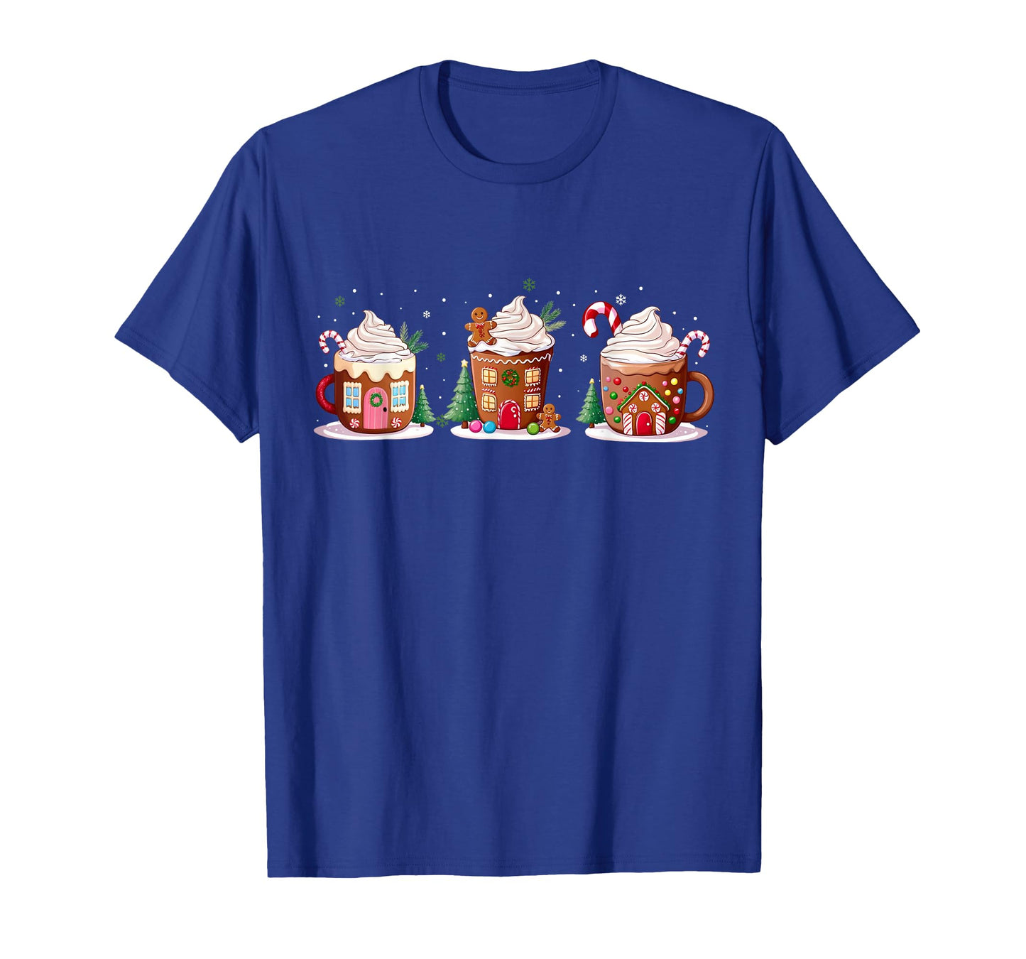Coffee Christmas Gingerbread Cookie Women Latte Cozy Winter T-Shirt