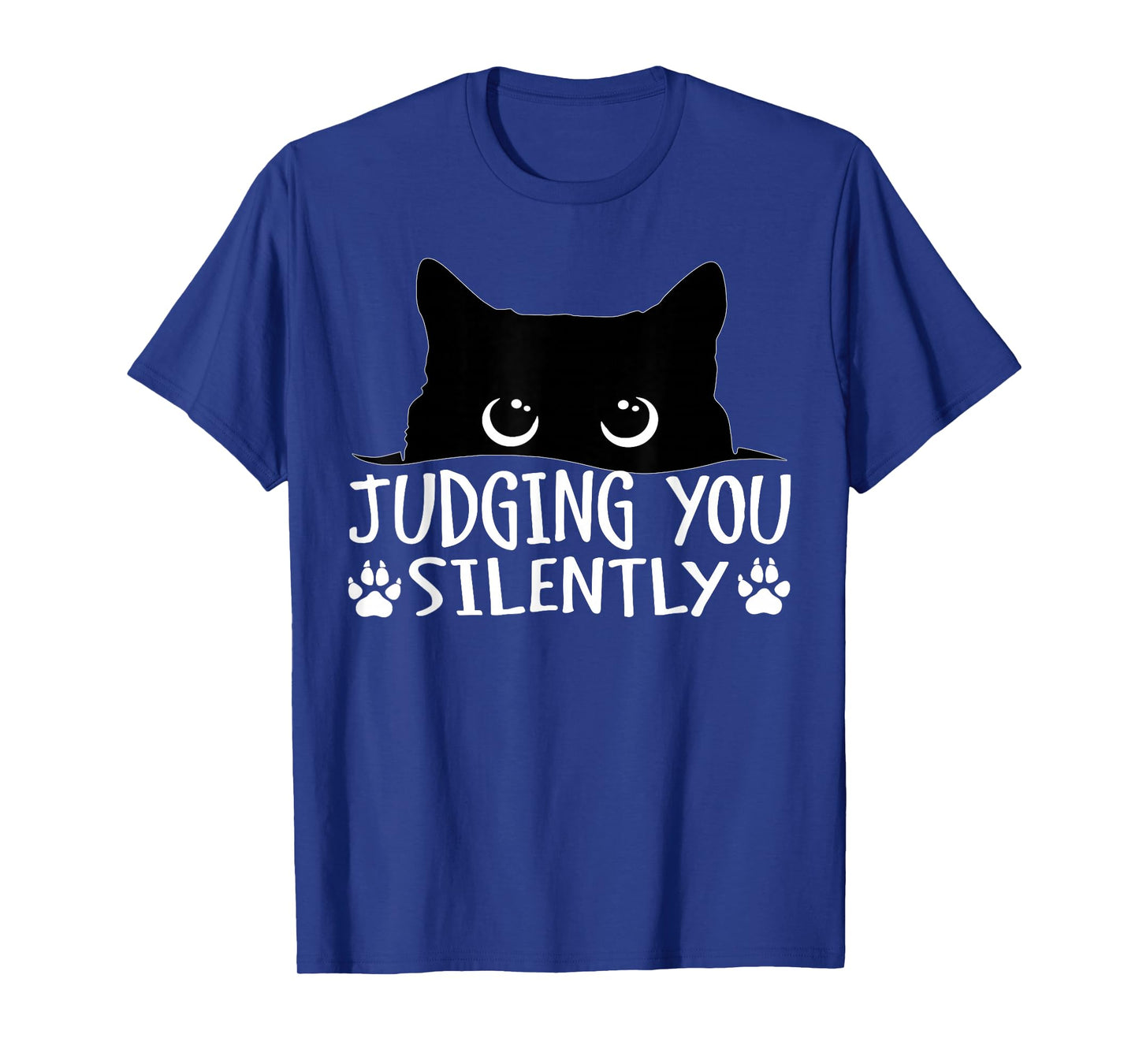 Funny Black Cat Judging You Silently Sarcastic Cat T-Shirt