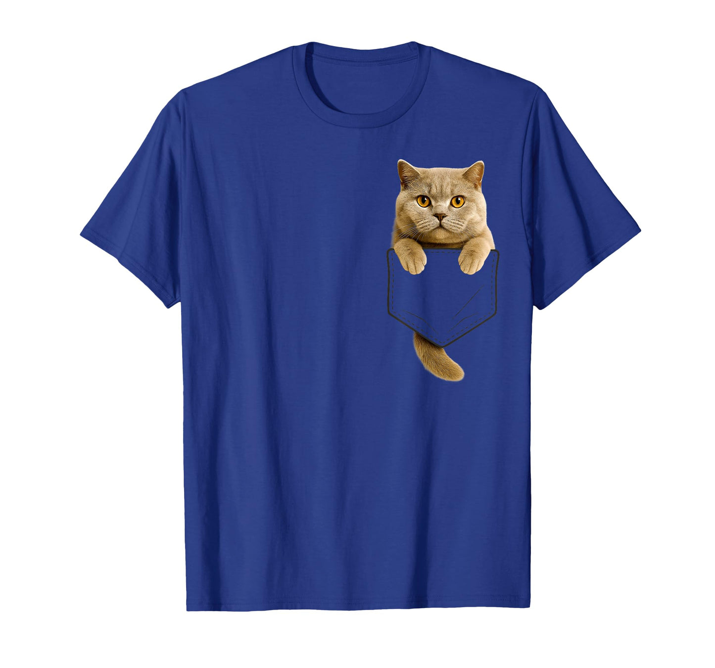 British Shorthair Cat Pocket Gifts Cat Mom Cat Dad Cat Lover T-Shirt