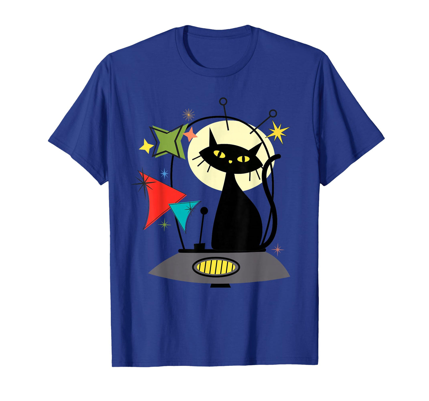 Mid Century Cat Retro Atomic Age Space Modern 50s 60s Kids T-Shirt