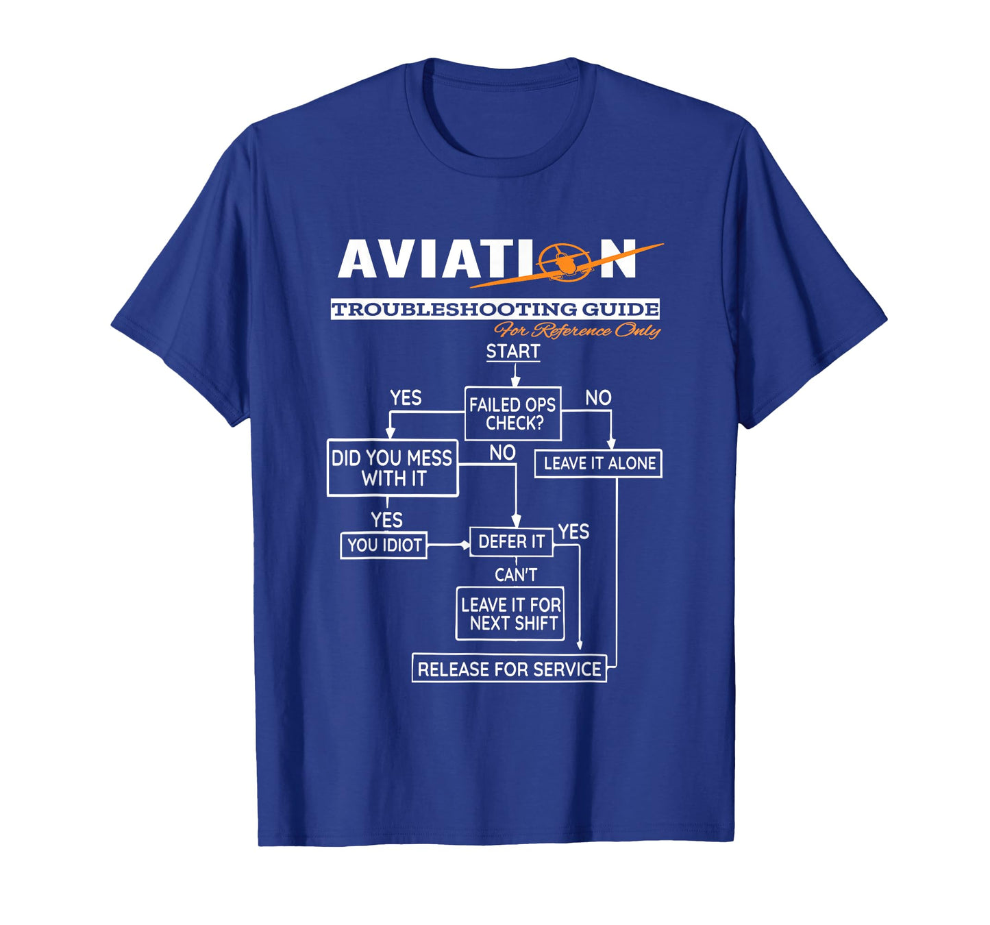 Airplane Pilot T-Shirt Funny Pilot Troubleshooting Guide Tee T-Shirt
