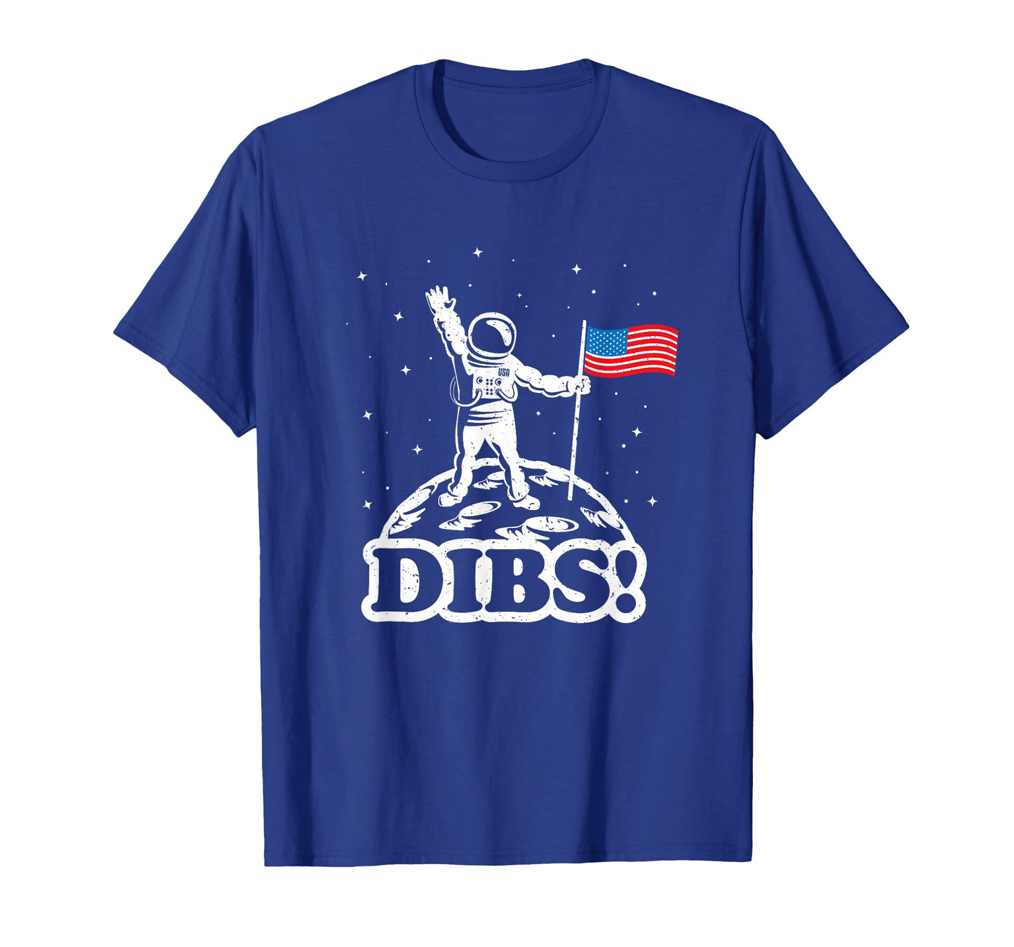 Funny Space Shirt USA Astronaut Moon Flag Dibs Tshirt Gift T-Shirt