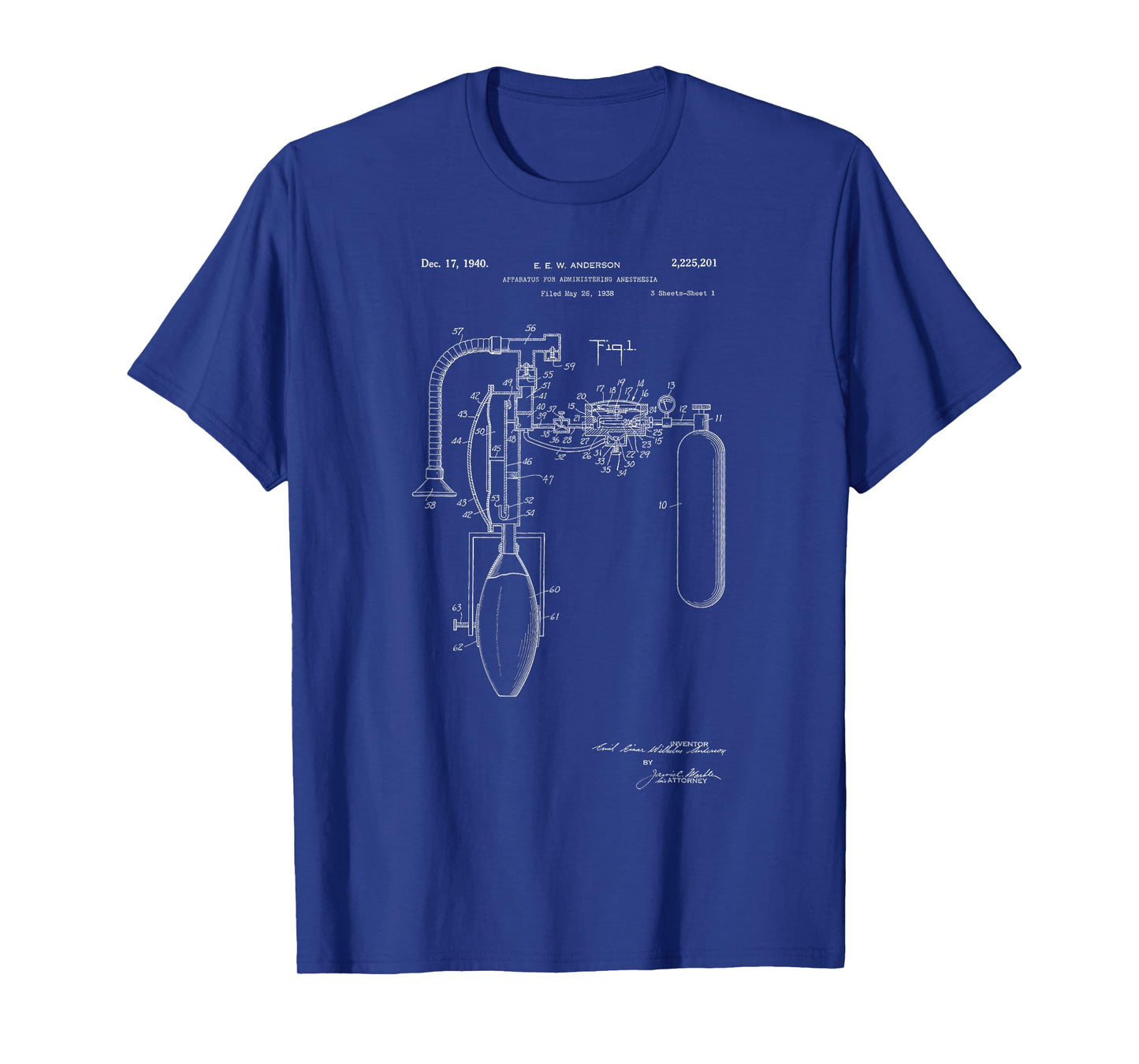 Apparatus for administering anesthesia patent t-shirt T-Shirt