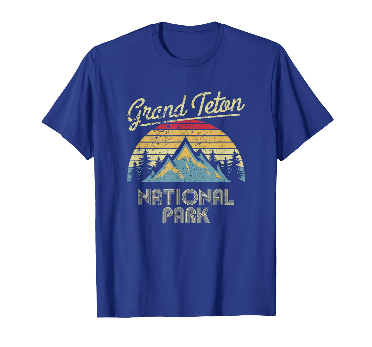 Vintage Retro Grand Teton Tee - National Park T Shirt T-Shirt