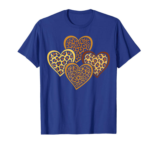 Cheetah Leopard Print Hearts Animal T-Shirt