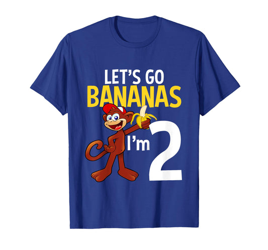 2 Year Old Monkey Birthday Party Zoo Animal Theme 2nd Gift T-Shirt