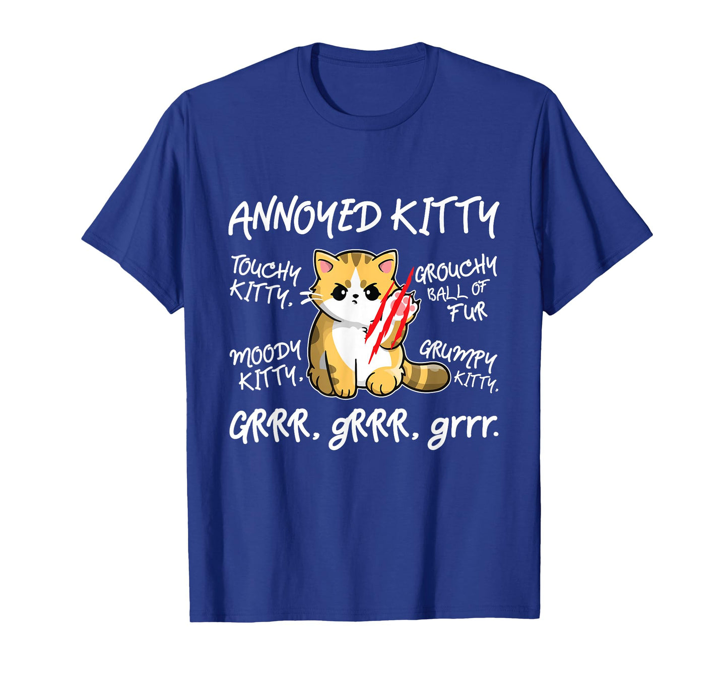 Angry Cat - Moody Annoyed Kitty - Size - Cute Cat's T-Shirt