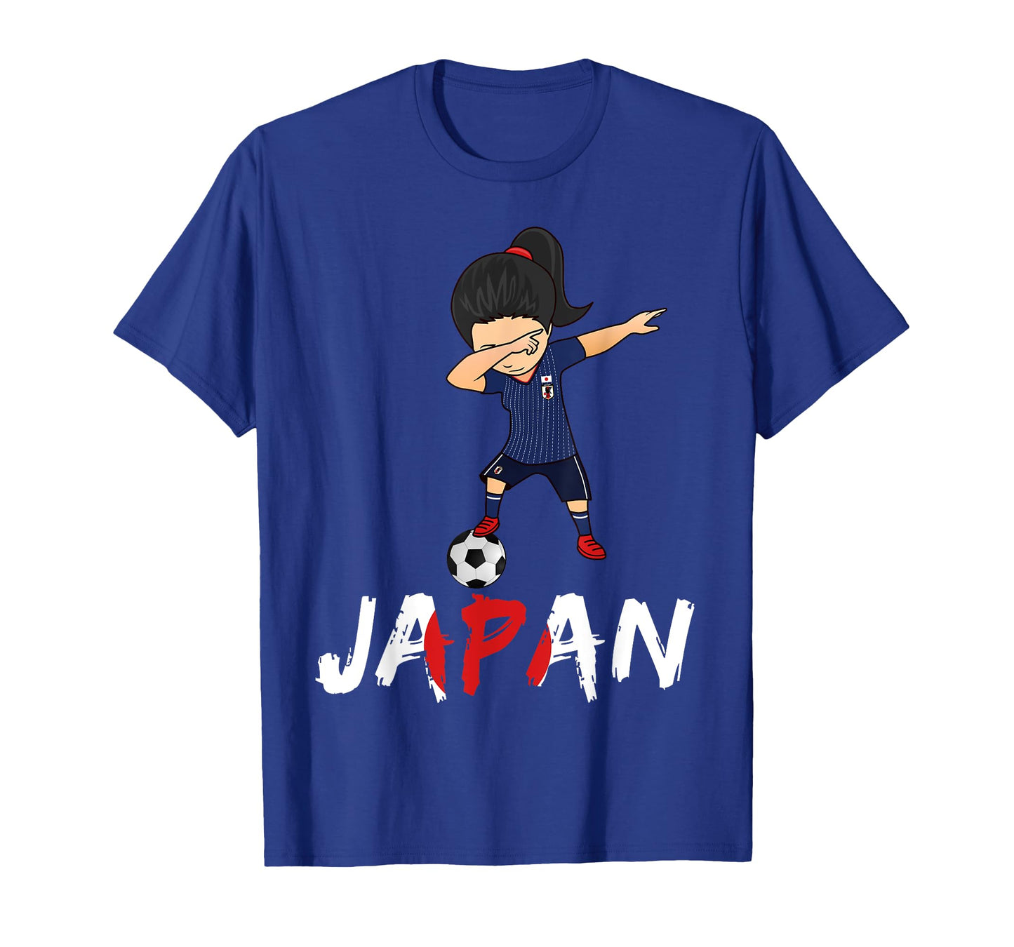 Japan Soccer Girl T-Shirt, Dabbing Football 2018 Jersey