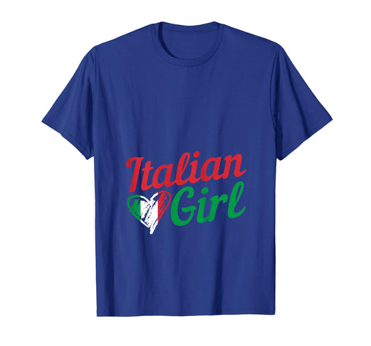 Womens Italian Girl Italy Flag Heart Vintage Tank Top