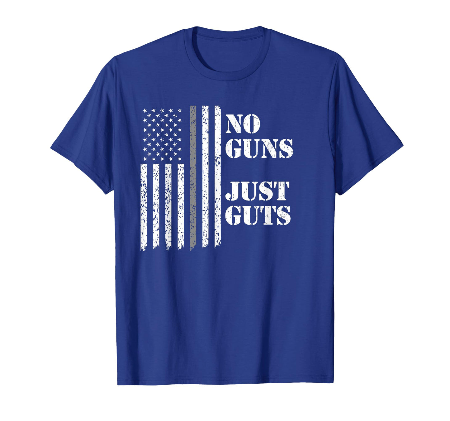 Corrections Officer Shirt, No Guns Just Guts, Gray Line T-Shirt