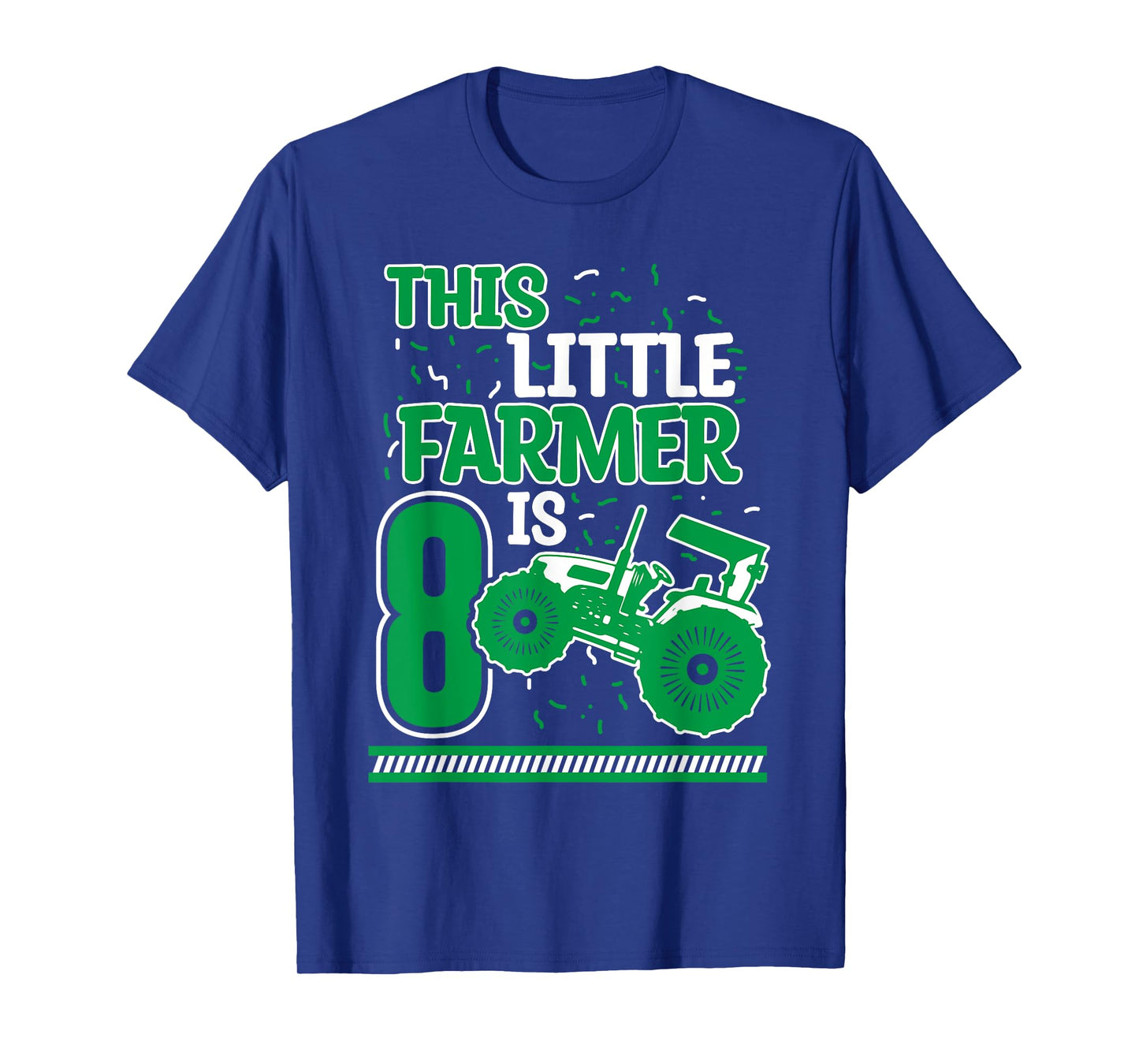 8 Years Old Boy Tractor Little Farmer 8th Birthday Kids T-Shirt