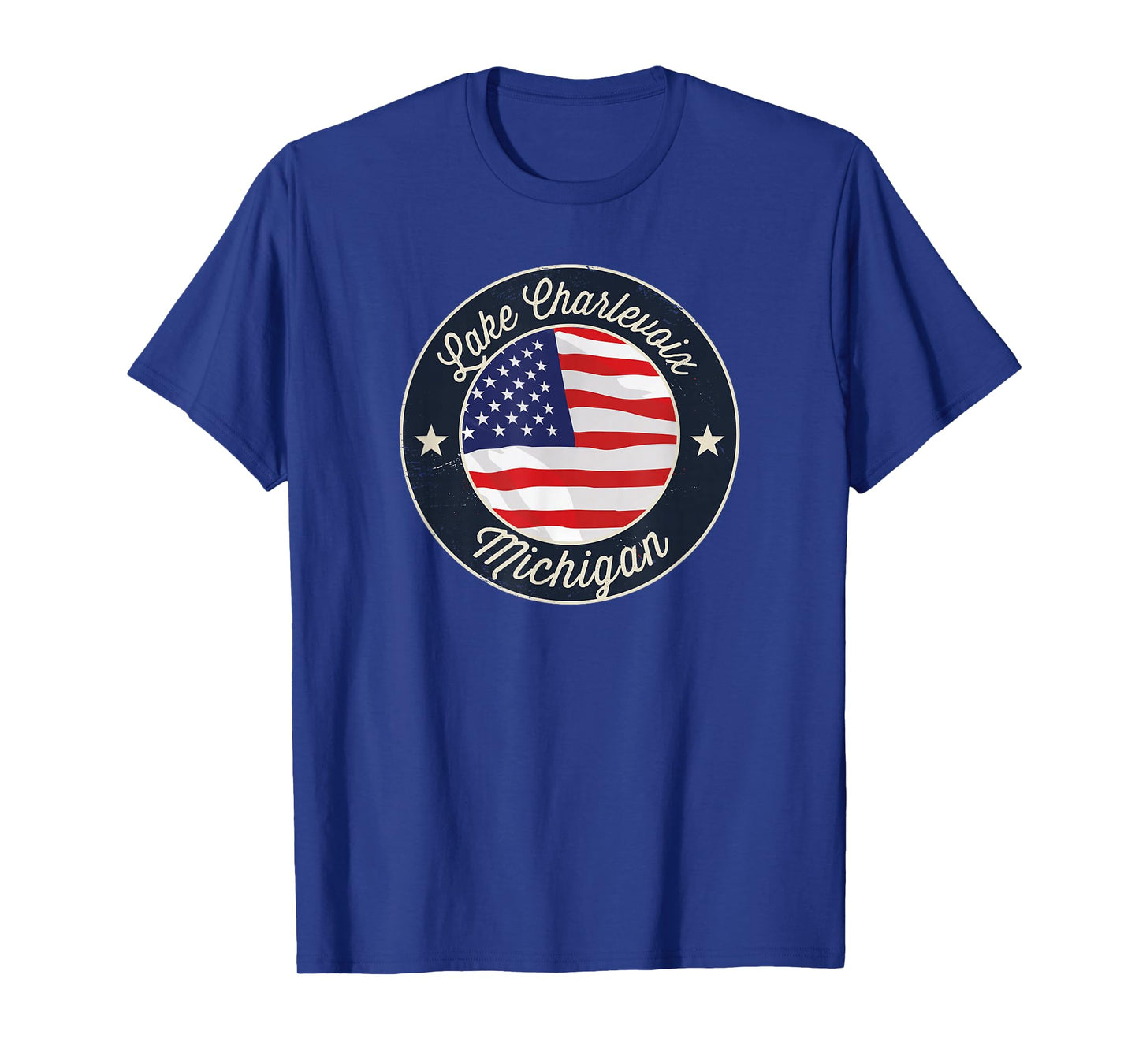 Lake Charlevoix - Patriotic Michigan Souvenir T-Shirt