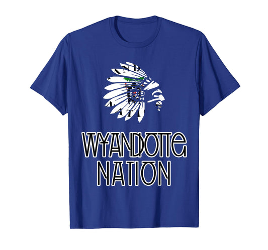 Wyandotte Tribal Nation Flag | Native Amerindian | Headdress T-Shirt
